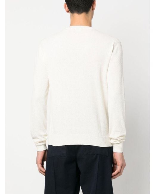 Drumohr White Crewneck Sweater for men