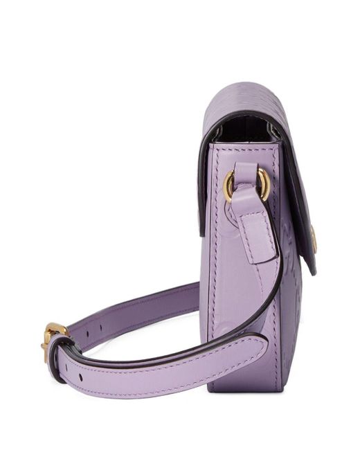 Mini Borsa Gg Supreme In Pelle di Gucci in Purple