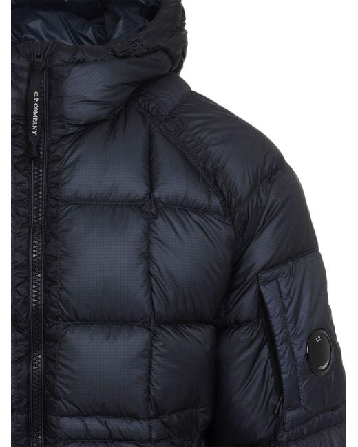 C P Company Blue Short Down Jacket for men