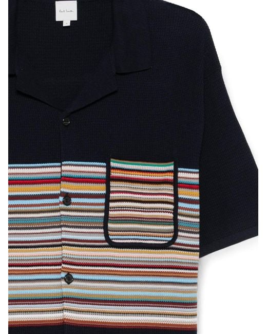 Paul Smith Black Signature Stripe Polo Shirt for men