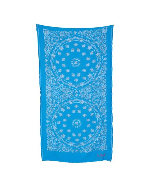 Mc2 Saint Barth Blue Foutas Beach Towel for men
