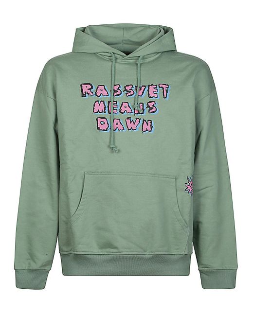 Rassvet (PACCBET) Green Cotton Sweatshirt With Print for men