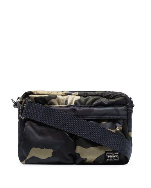 Porter-Yoshida and Co Black Counter Shade Nylon Crossbody Bag for men