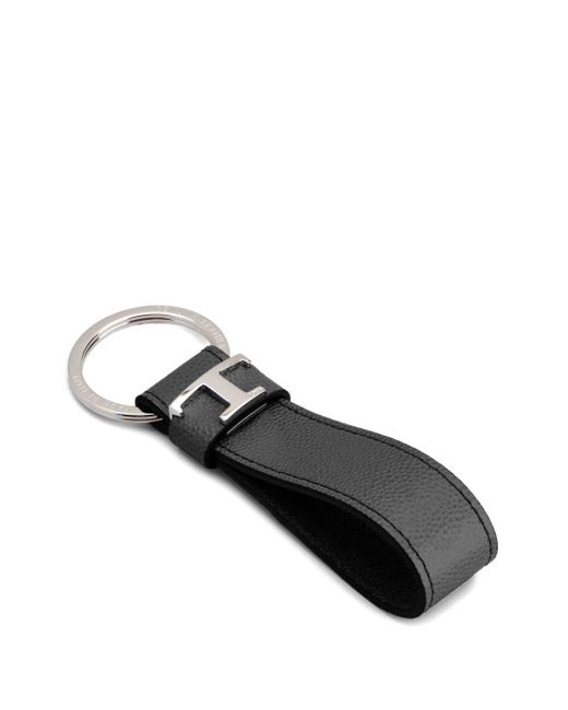 Tod's Black Keychain With Logo for men