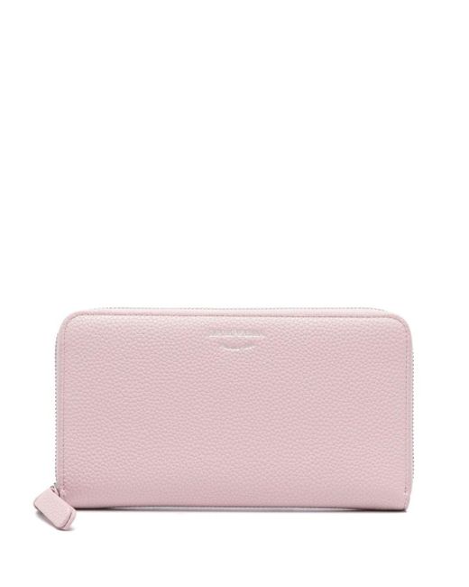 Emporio Armani Pink Zip Around Continental Wallet