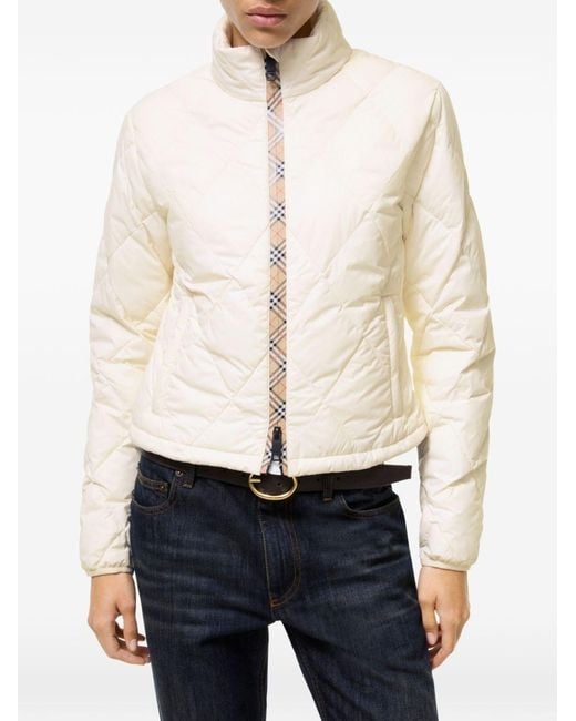 Burberry White Bramford Down Jacket