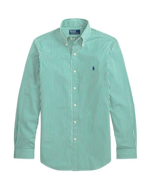 Polo Ralph Lauren Green Striped Shirt With Logo for men