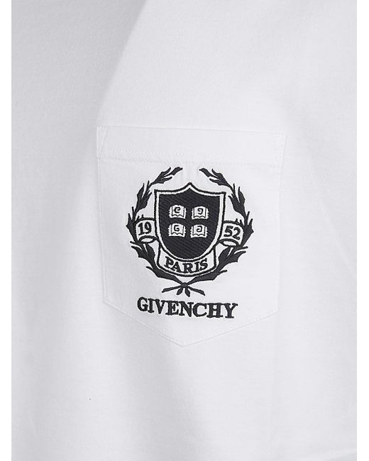 T-shirt In Cotone di Givenchy in White da Uomo
