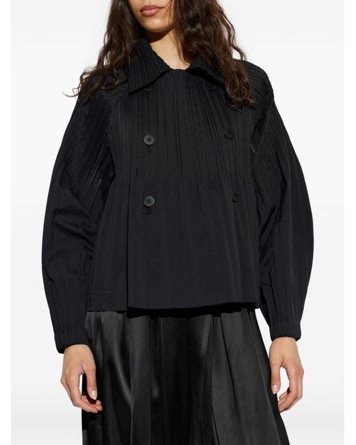 Pleats Please Issey Miyake Blue Pleated Jacket