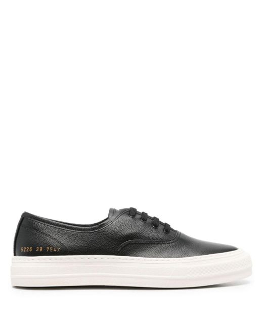 Common Projects Gray Logo-print Leather Sneakers for men