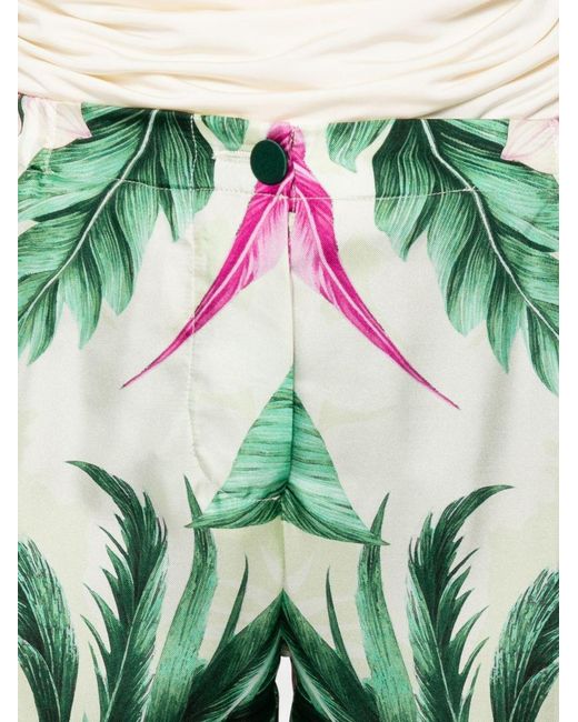 F.R.S For Restless Sleepers White Printed Silk Trousers