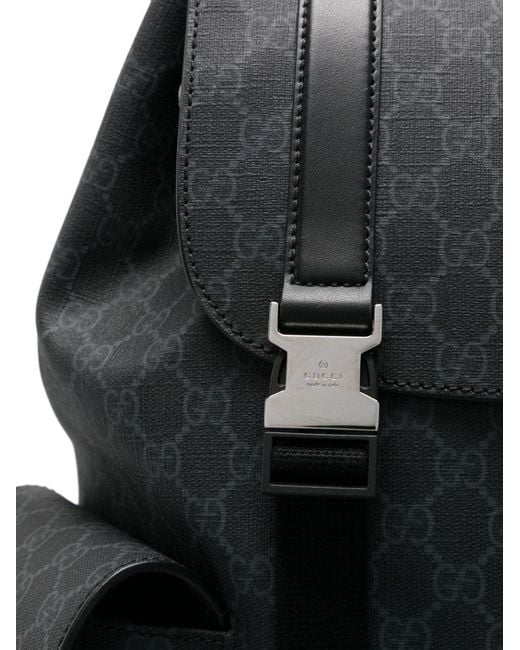 Gucci Black Leather Backpack for men