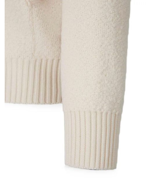 Stone Island White Wool Cardigan for men