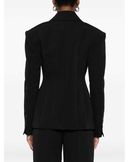 Frankie Shop Black Doyer Double-Breasted Blazer Jacket
