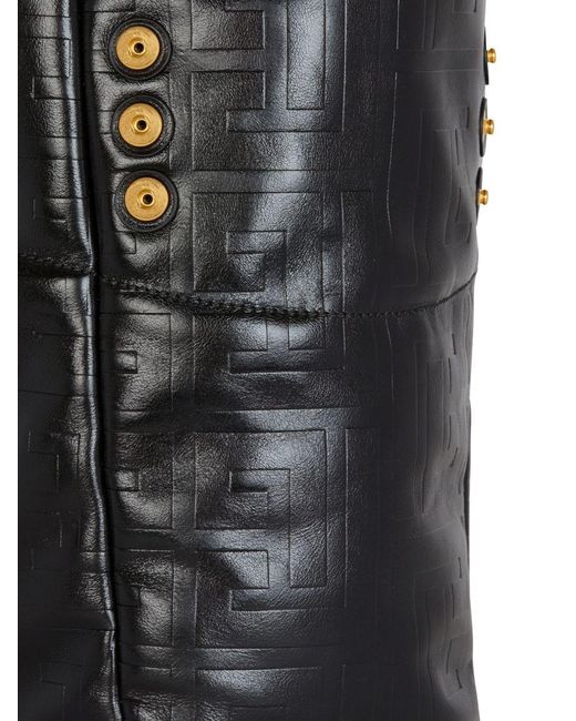 Balmain Black 1945 Leather Tote Bag