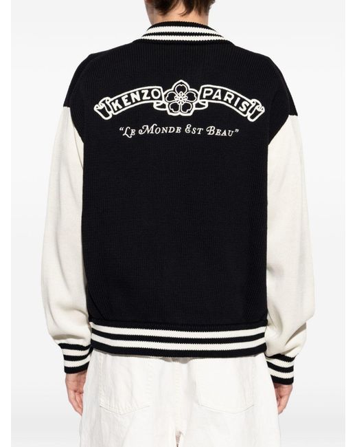 KENZO Blue Paris Cotton Cardigan for men
