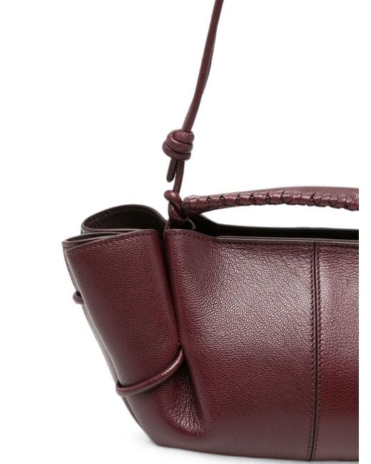 Hereu Purple Arta Leather Shoulder Bag