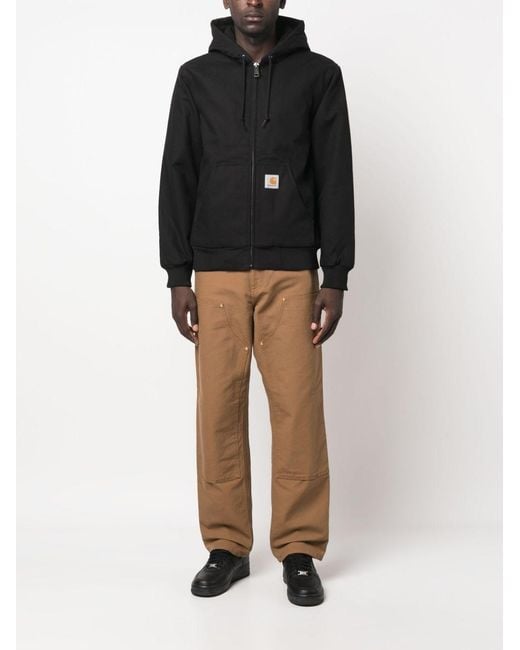 Carhartt Black Canvas Hooded Jacket for men
