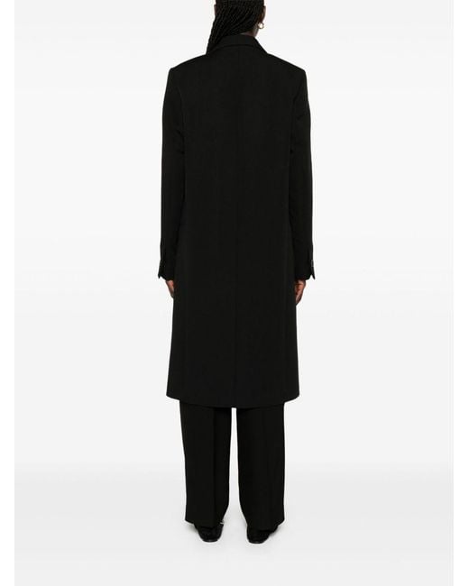 Totême Black Wool Tailored Coat