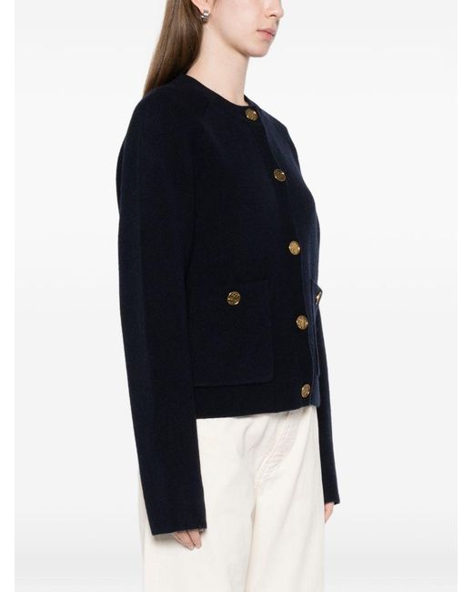 Totême Blue Wool Cardigan
