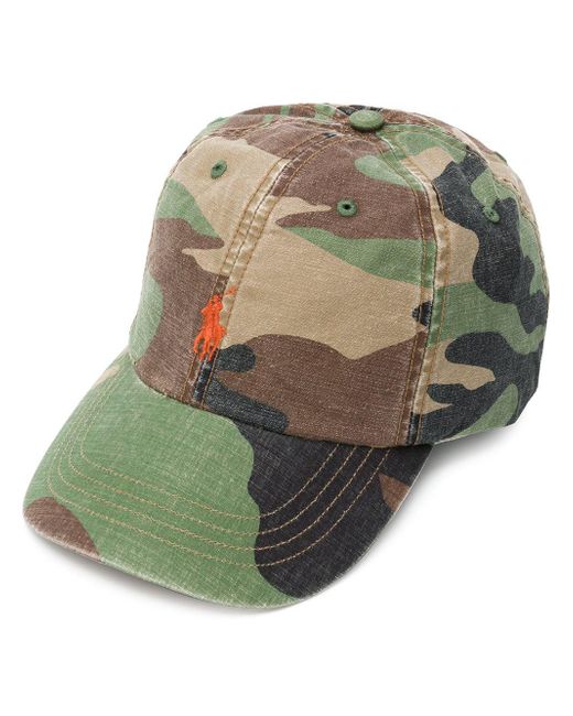 Polo Ralph Lauren Green Camouflage Hat for men