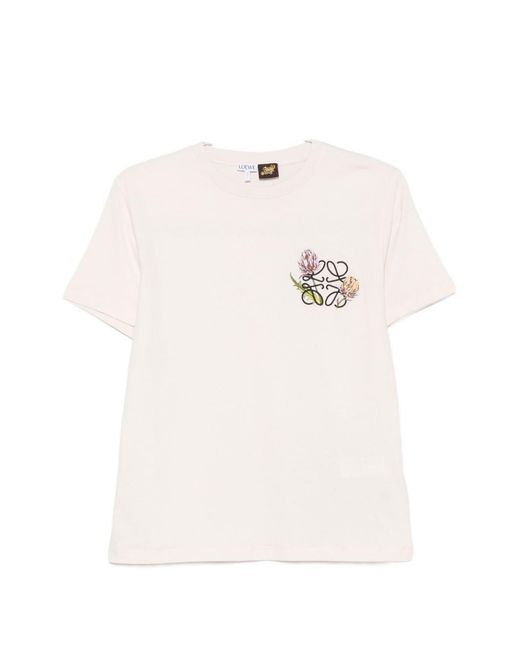 Loewe White Paula's Ibiza Logo Cotton T-Shirt