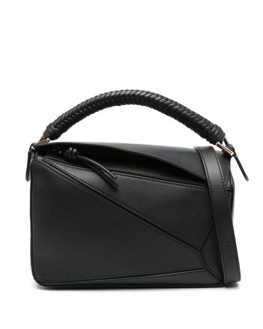 Loewe Black Puzzle Small Leather Handbag