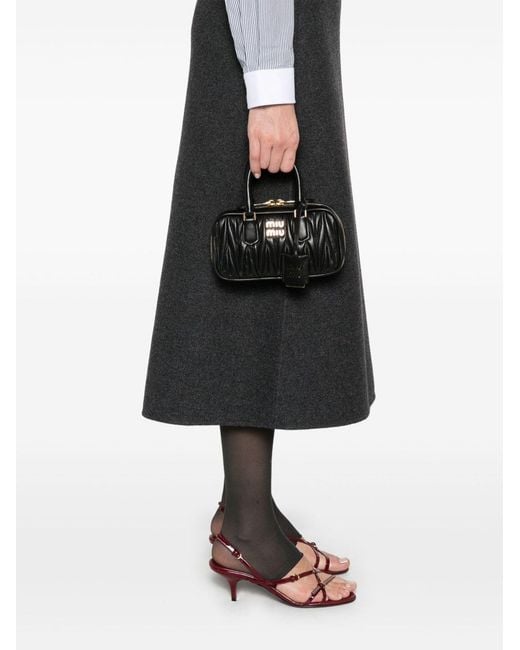 Miu Miu Black Arcadie Mini Leather Handbag