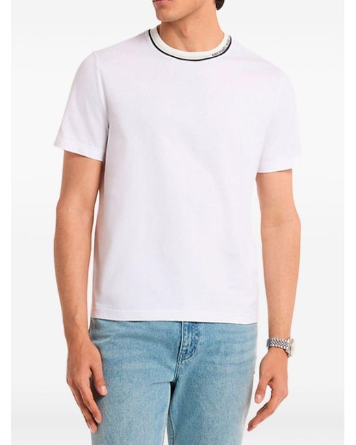 Michael Kors White T-Shirt With Logo On The Edge for men
