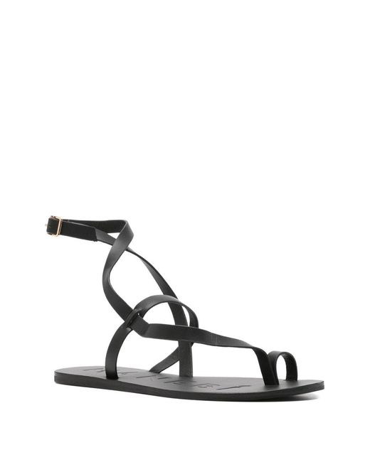 Manebí White Leather Sandals