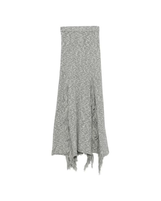 Mrz Gray Cotton Long Skirt