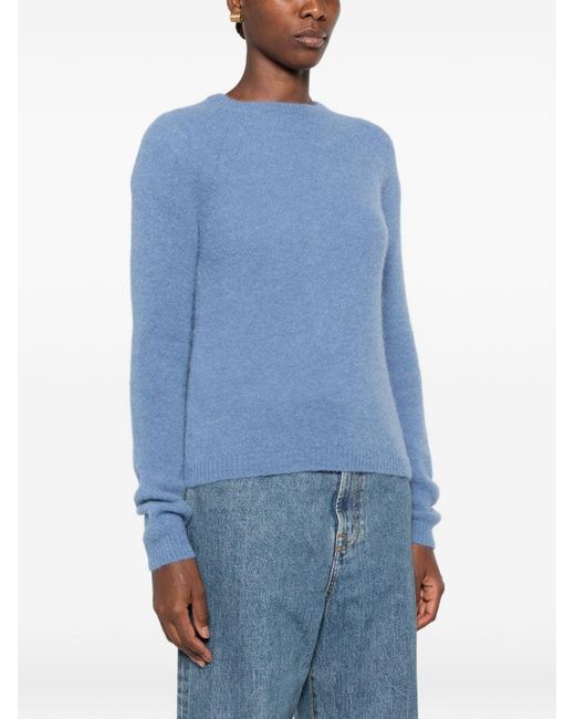 Base London Blue Wool Crewneck Sweater