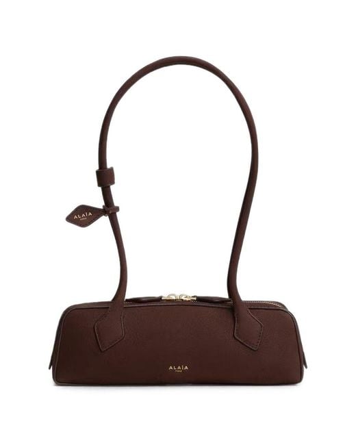 Alaïa Brown Le Teckel Small Leather Shoulder Bag