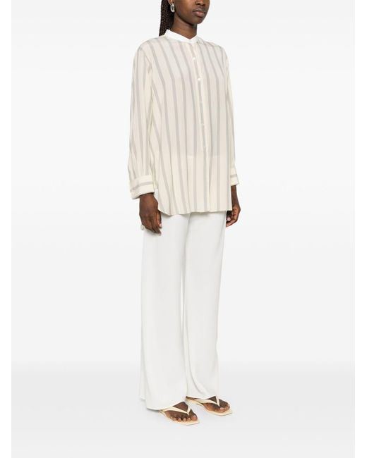 The Row White Falco Silk Shirt