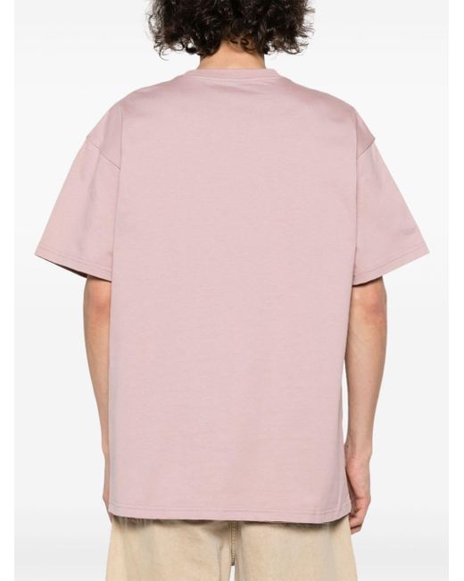 Carhartt Pink Cotton T-Shirt for men