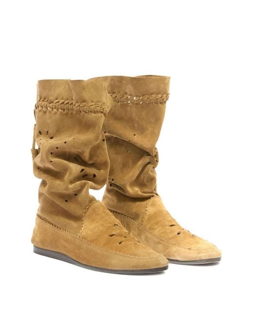 Isabel Marant Brown Welky Leather Boots