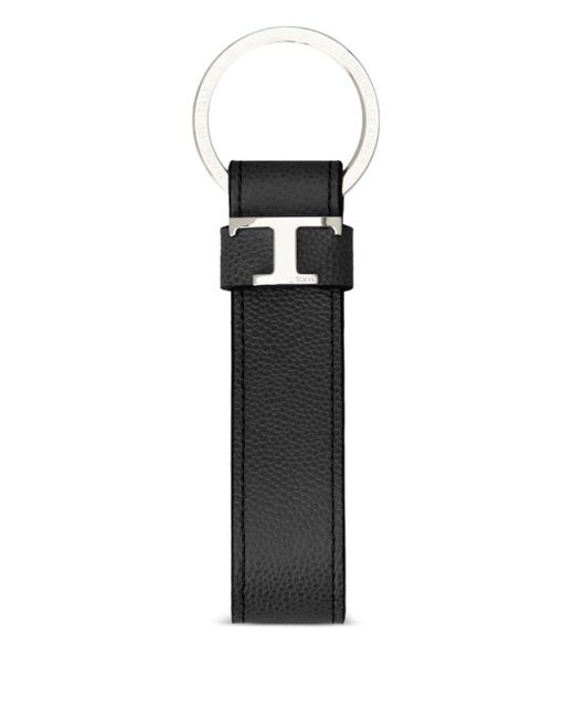 Tod's Black Keychain With Logo for men