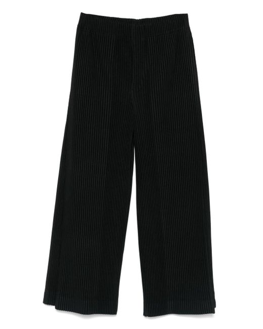 Pantalone Ampio Plissé di Homme Plissé Issey Miyake in Black da Uomo