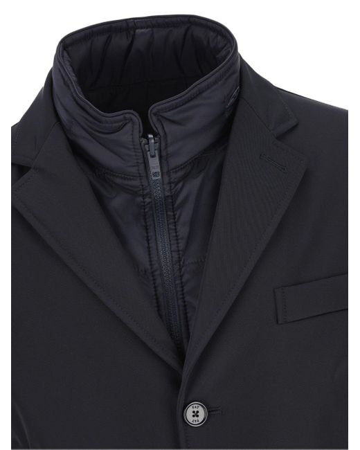 Fay Blue Double Breasted Coat for men