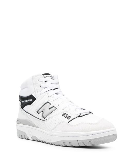 New Balance White 650 High-top Sneakers for men