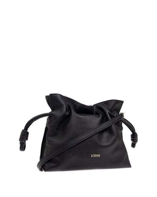 Loewe Black Flmaneco Leather Mini Clutch