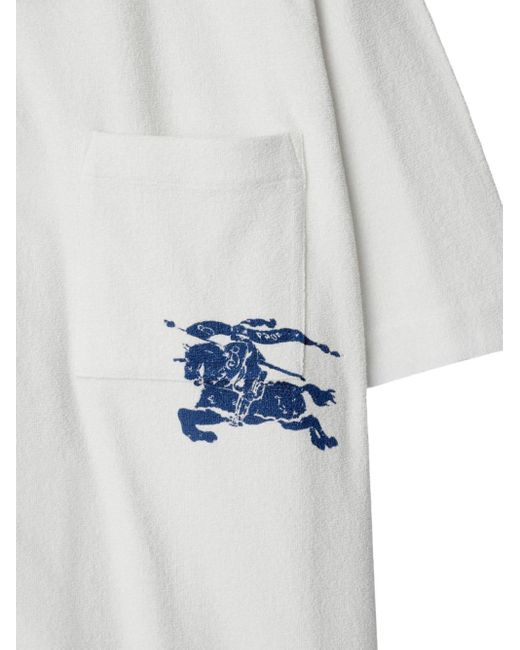 Burberry White Ekd-print Cotton Shirt for men