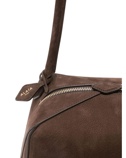 Alaïa Brown Le Bouledogue Medium Leather Shoulder Bag