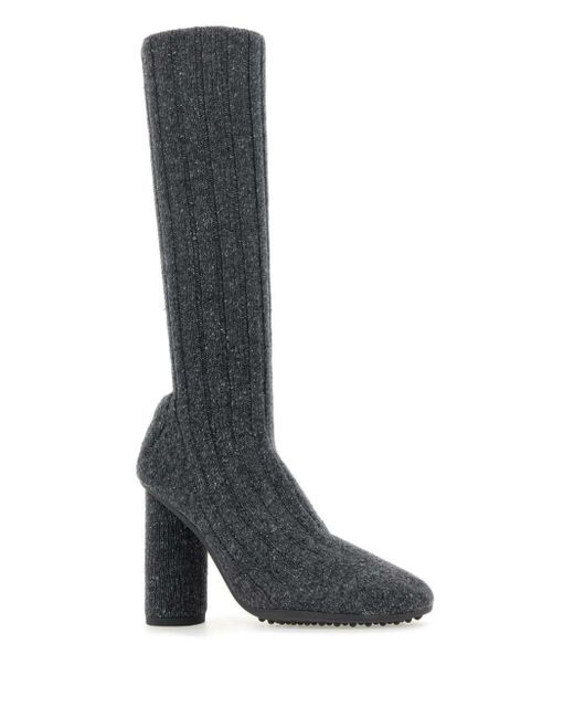 Bottega Veneta Gray Atomic Knitted Wool Boots