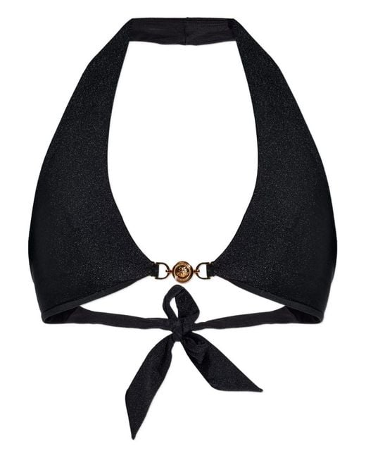 Versace Black Medusa Bikini Top