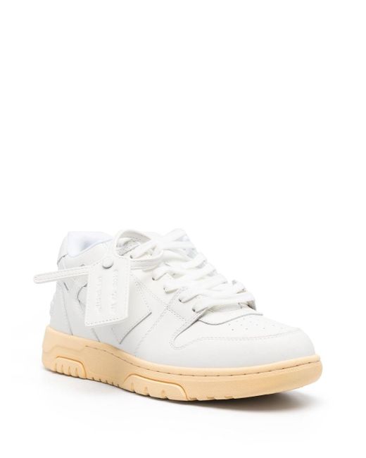 Off-White c/o Virgil Abloh White Off- Out Of Office Leather Sneakers for men