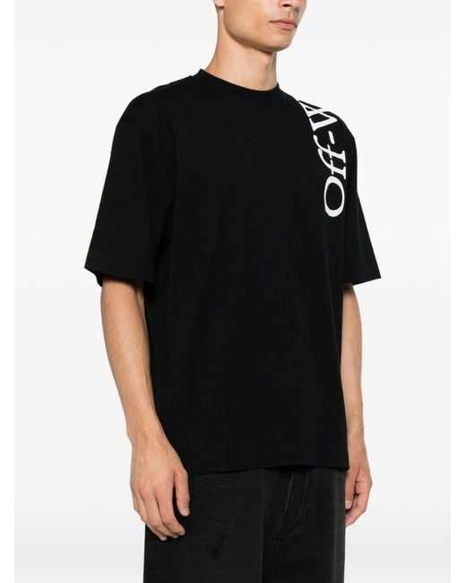 Off-White c/o Virgil Abloh Black Vertical Bookish Skate Cotton T-Shirt for men