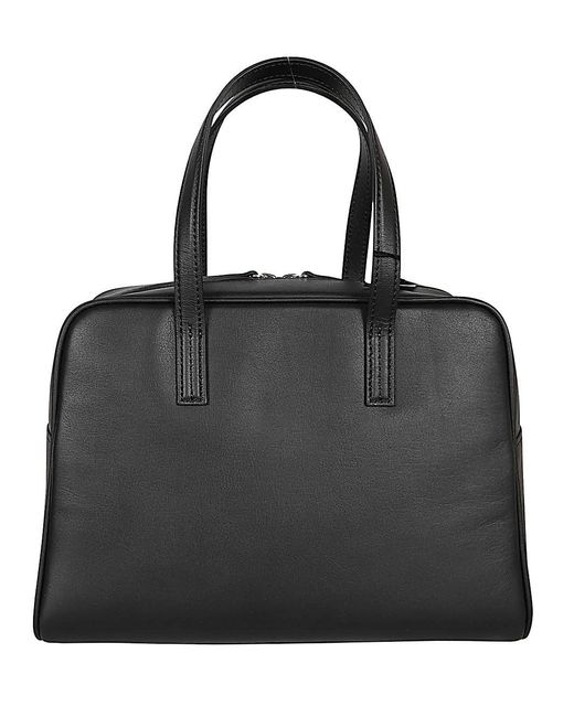 MIZUIRO Black Medium Leather Boston Bag