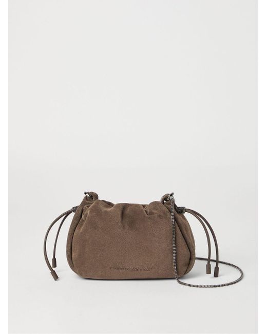 Borsa A Spalla di Brunello Cucinelli in Brown