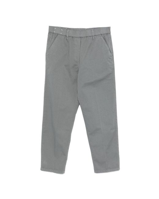 Alysi Gray Cotton Trousers
